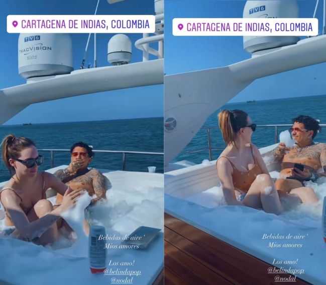 Belinda y Christian Nodal disfrutan de sus vacaciones en Colombia - AS  México