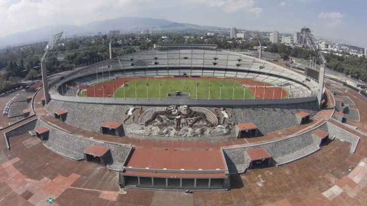 Panorámica del Estadio Olímpico Universitario desde el aire