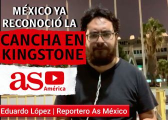 Caras serias en el reconocimiento de cancha del Tri en Kingston