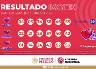Resultados del Sorteo Melate hoy 2 de febrero 2022