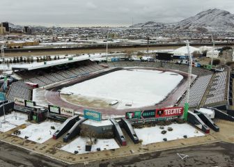 Estadio Olímpico Benito Juárez amanece cubierto de blanco