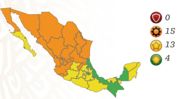 Semáforo COVID en México por estados: así queda el mapa del 7 de enero al 20 de febrero 2022