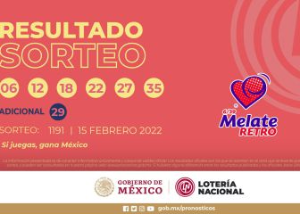 Resultados del Sorteo Melate Retro hoy 15 de febrero 2022