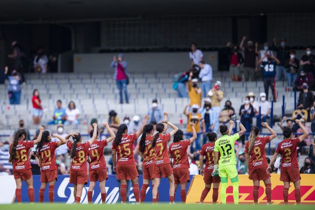 Fotografía del partido Pumas 1-0 Pachuca, de la jornada 9 del Clausura 2022 de la Liga MX Femenil
