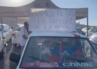 La afición aprovechó el chivamóvil para enviar mensaje contra la violencia