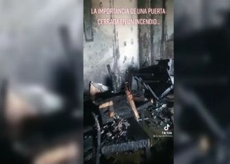 Esta es la importancia de mantener una puerta cerrada en un incendio