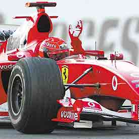 Schumacher fue el tifón número trece