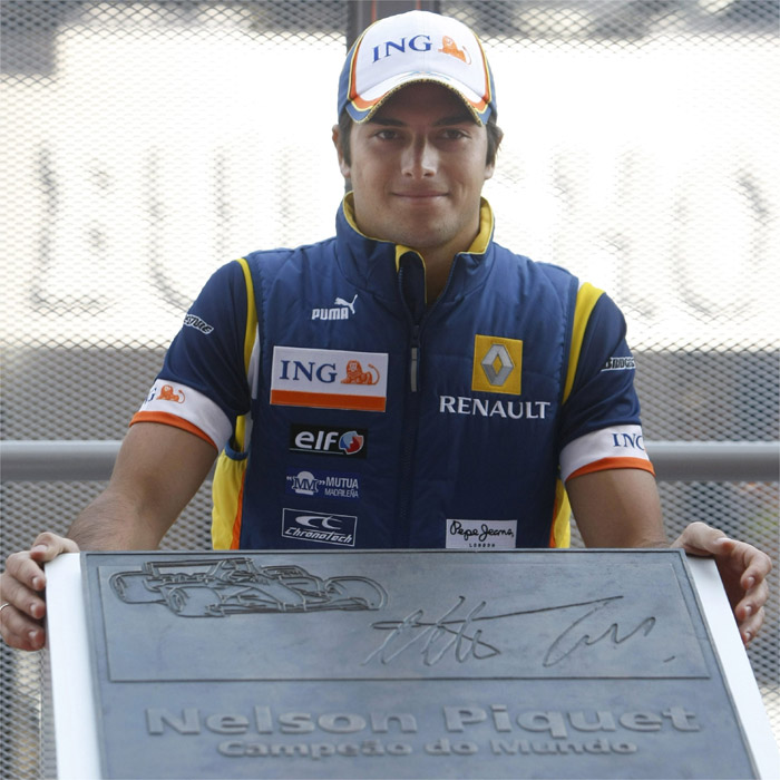 Piquet descubrió una placa en honor de su padre en Montmeló