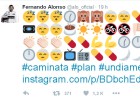 Alonso uses emoticons to give us a full status update
