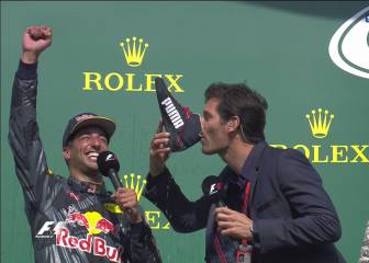 Webber le da a la bota... de su compatriota Ricciardo