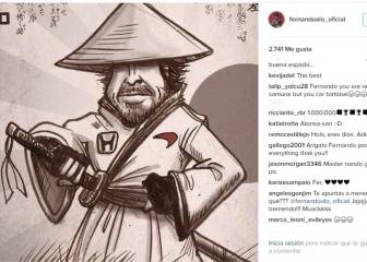 Fernando Alonso comparte en las redes su versión samurái
