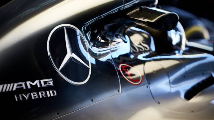 El coche del equipo Mercedes.
