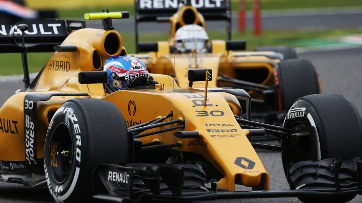 Palmer y Magnussen Renault F1 en el GP de Japón de 2016,