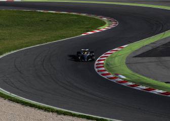 Alineación de pilotos en los segundos test de Montmeló