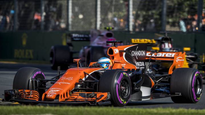 El McLaren Honda de Fernando Alonso. 