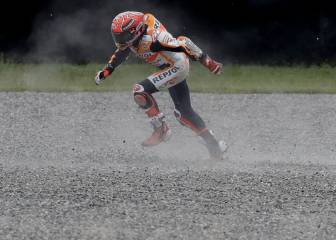 Carrusel de caídas en el GP de Argentina