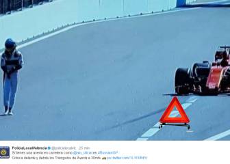 La Policía Local de Valencia 'bromea' con el KO de Alonso