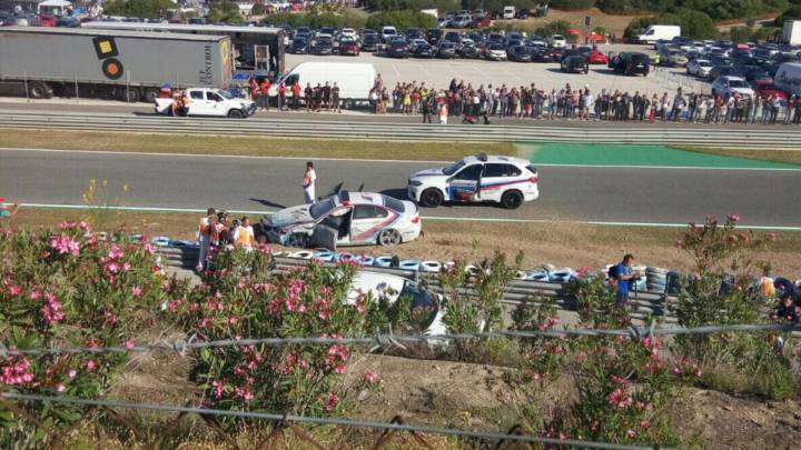 El Safety Car tuvo un accidente en el warm up de MotoGP en Jerez.