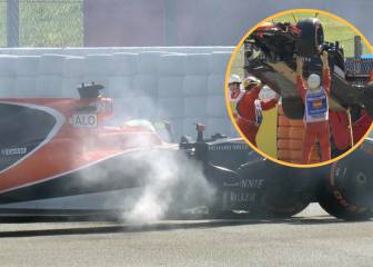 Fernando Alonso's McLaren lasts 12 minutes in Barcelona