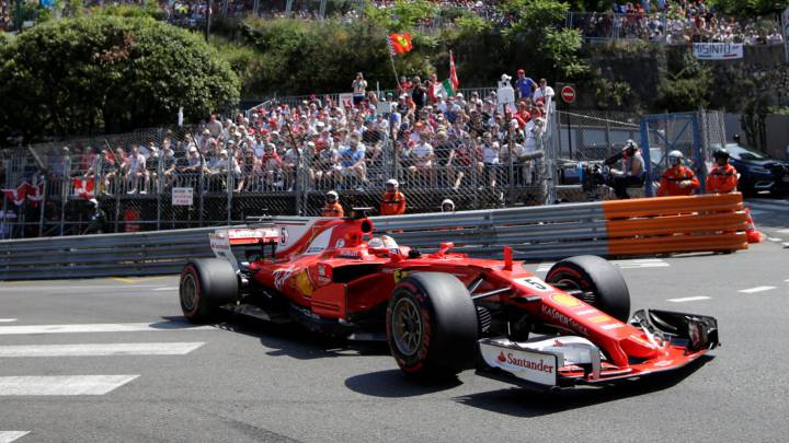 Vettel (Ferrari), ganador en Mónaco del GP de F1 2017. 