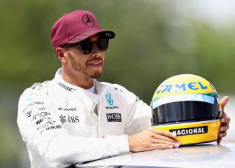 Hamilton se llevó el casco de Ayrton Senna en Mónaco 1987