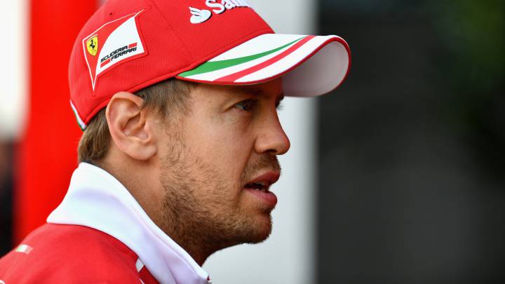 Sebastian Vettel en Silverstone.