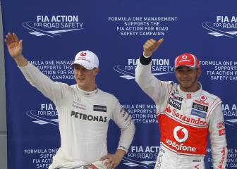 La familia de Schumacher felicita a Hamilton por el logro