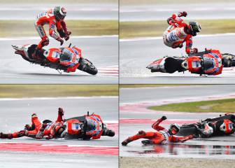Misano trajo récord de caídas: 141 tras las 55 de las carreras