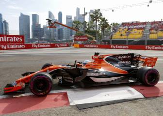 El motor de Alonso en Singapur está OK para el GP de Malasia