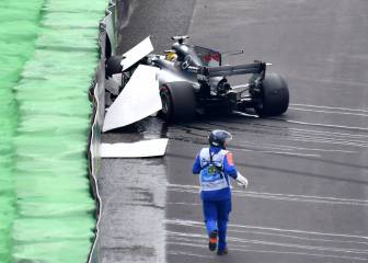 Hamilton is human after all: huge crash in Brazil