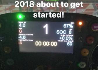 Sainz rueda con el Renault de 2018 en el simulador de Enstone