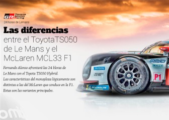 Las diferencias entre el Toyota de Alonso y el McLaren de F1