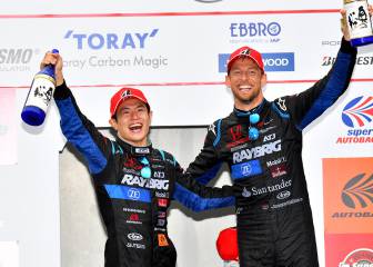 Button: campeón del Súper GT con el piloto de moda en Japón