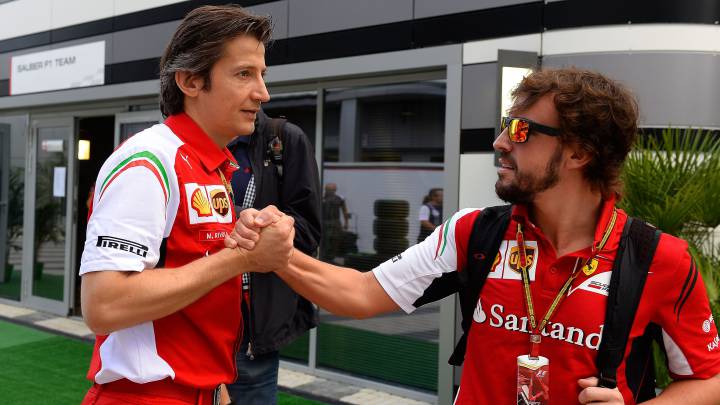 Massimo Roivola y Fernando Alonso