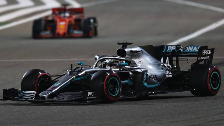 Lewis Hamilton (Mrcedes W10, Bahréin. F1 2019). 
