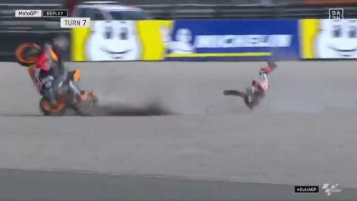 Dura caída de Lorenzo en un FP1 dominado por Quartararo