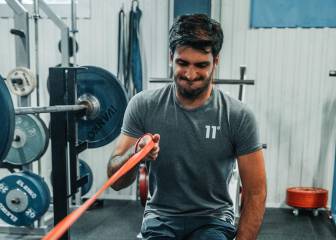 El entrenamiento confinado de Sainz: dos sesiones diarias