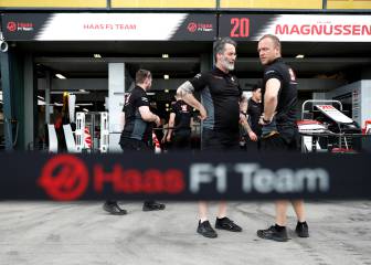 Haas aplica un ERTE y reduce el salario a Magnussen y Grosjean