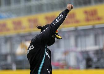 Lewis Hamilton, estandarte del 'Black Power' en el podio