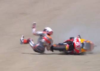 Caída de Márquez en la victoria de Quartararo en Jerez