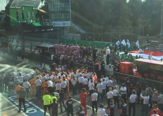 ¿Qué hizo Binotto durante el podio de Sainz en Monza?