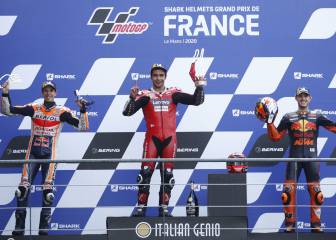 Podio inédito en el agua: Petrucci, Álex Márquez y Pol