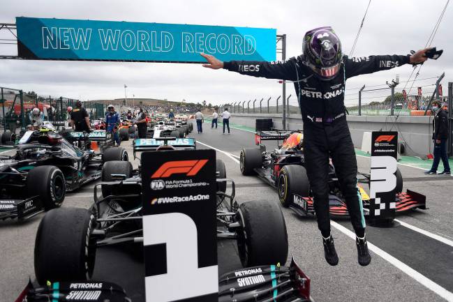 Lewis Hamilton (Mercedes W11), ganador en Portimao. Portugal, F1 2020.