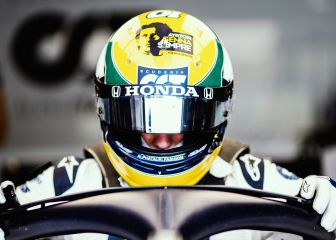 Así es el casco de Gasly con el que homenajea a Ayrton Senna