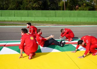 Vuelta de reconocimiento en el circuito de Ímola