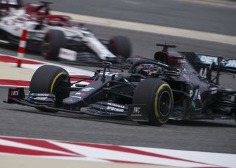 Hamilton, Checo y Sainz caen de pie en el circuito de Sakhir