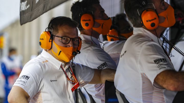Andreas Seidl, jefe de McLaren. Bahréin, F1 2020. 