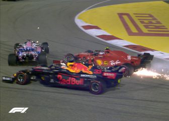 Leclerc se lleva puesto a 'Checo' y arruina a Verstappen