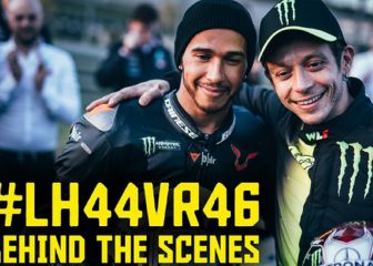 Vídeo inédito del intercambio Rossi-Hamilton: trompos, salidas...