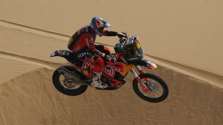 Sam Sunderland con la KTM en el Dakar.